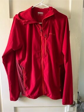 Marmot Bright Red Hooded Softshell Jacket